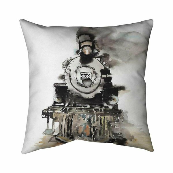 Fondo 20 x 20 in. Vintage Train-Double Sided Print Indoor Pillow FO3342230